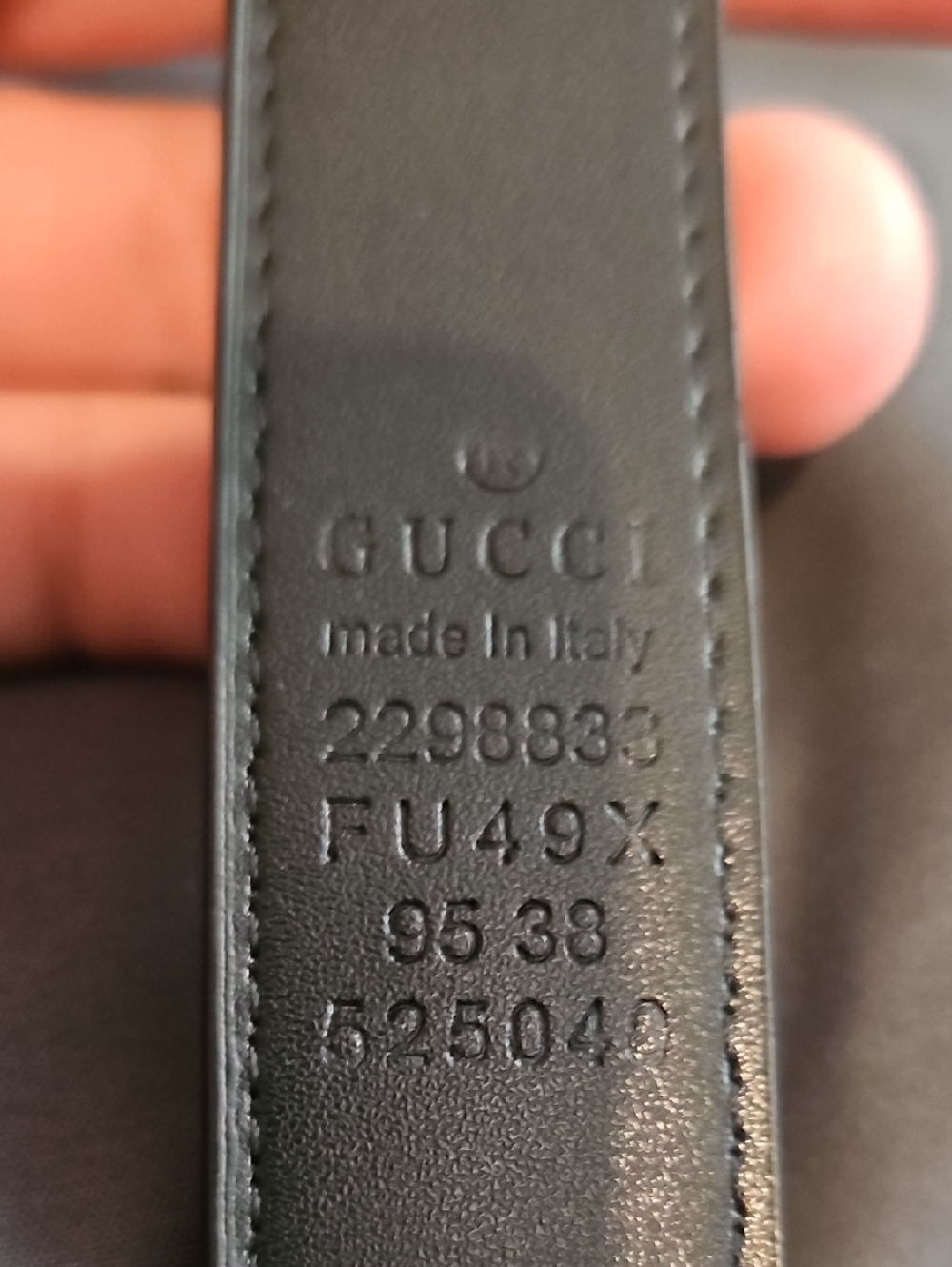 Black Unisex Gucci Marmont Leather Belt Size M - Picture 3 of 3